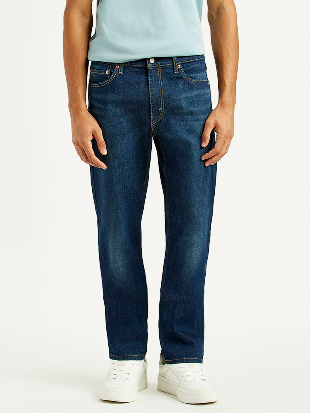 Men's 513 Dark Indigo Slim Straight Fit Mid Rise Jeans - Front View