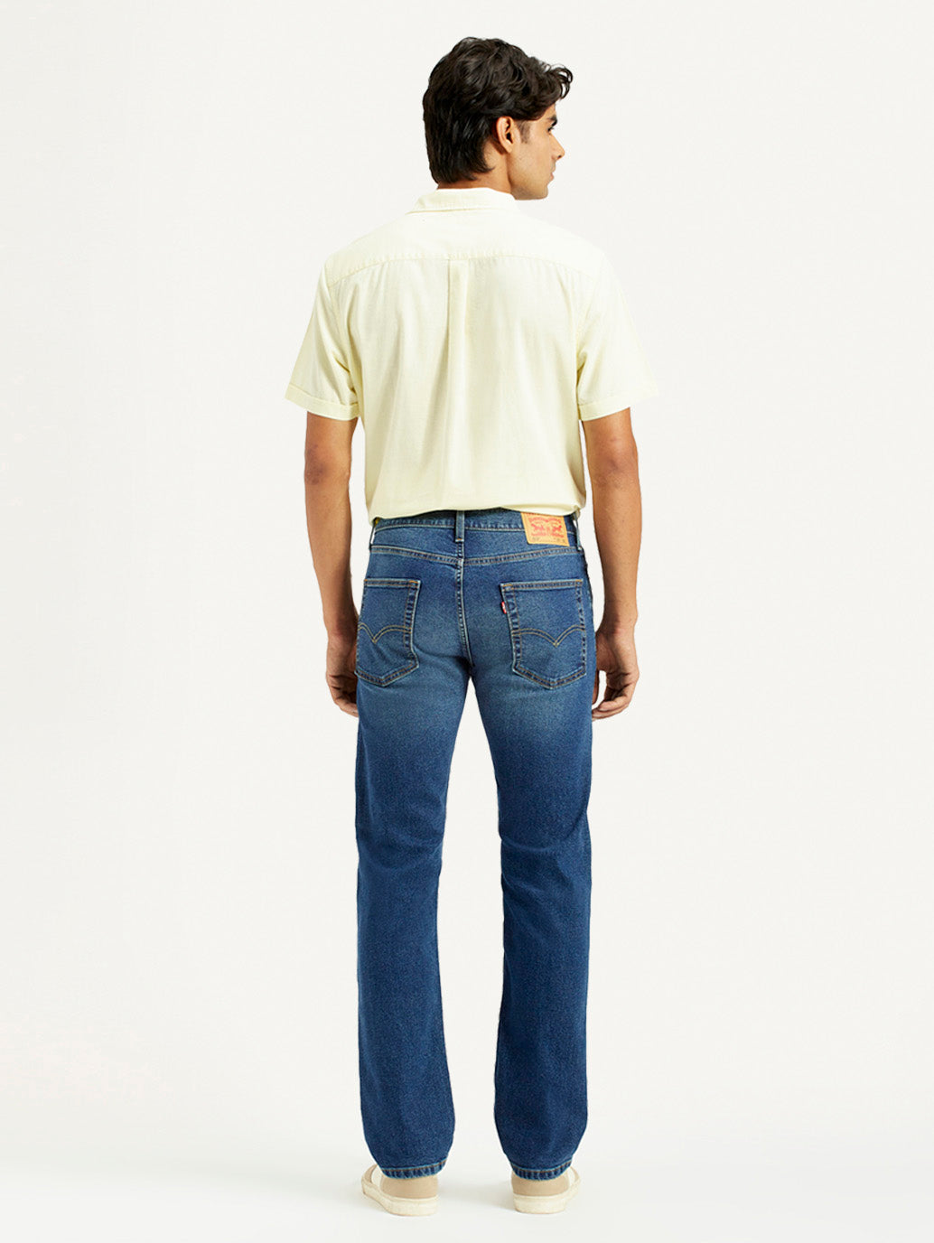 Men's 513 Dark Indigo Slim Straight Fit Mid Rise Jeans - Back View