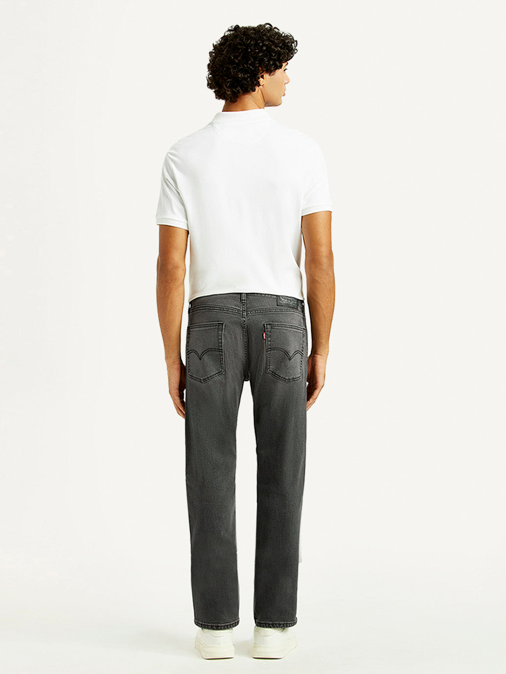 Men's 513 Grey Slim Straight Fit Mid Rise Jeans - Back View