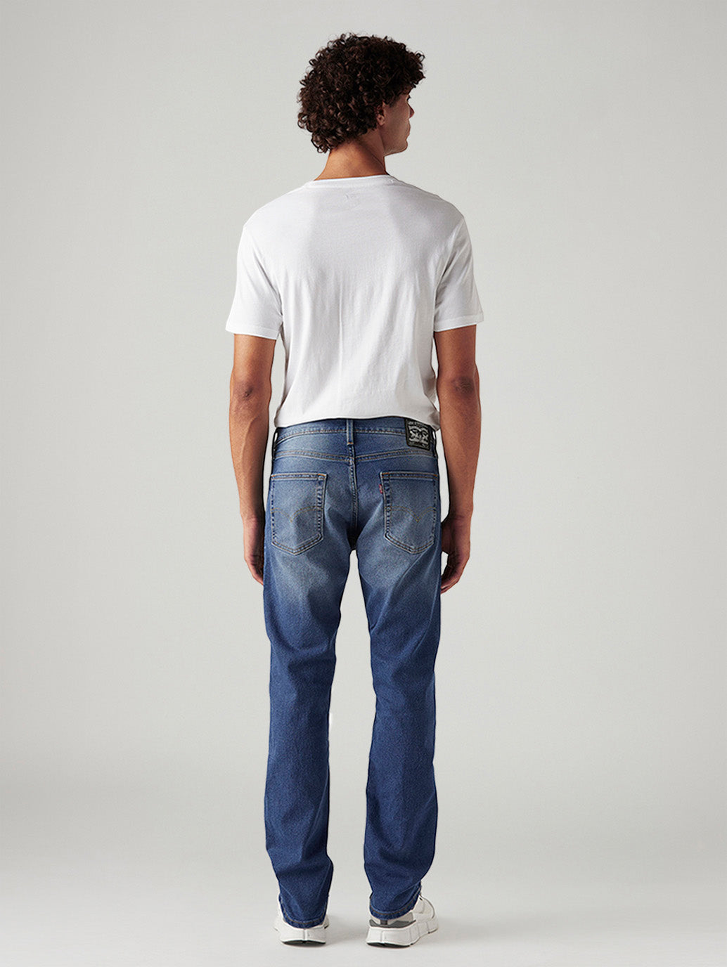Men's 513 Med Indigo Slim Straight Fit Mid Rise Jeans - Back View