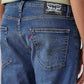 Men's 513 Blue Slim Straight Fit Mid Rise Jeans - Detail View
