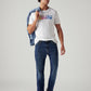 Men's 513 Dark Blue Slim Straight Fit Mid Rise Jeans - Styleshot View