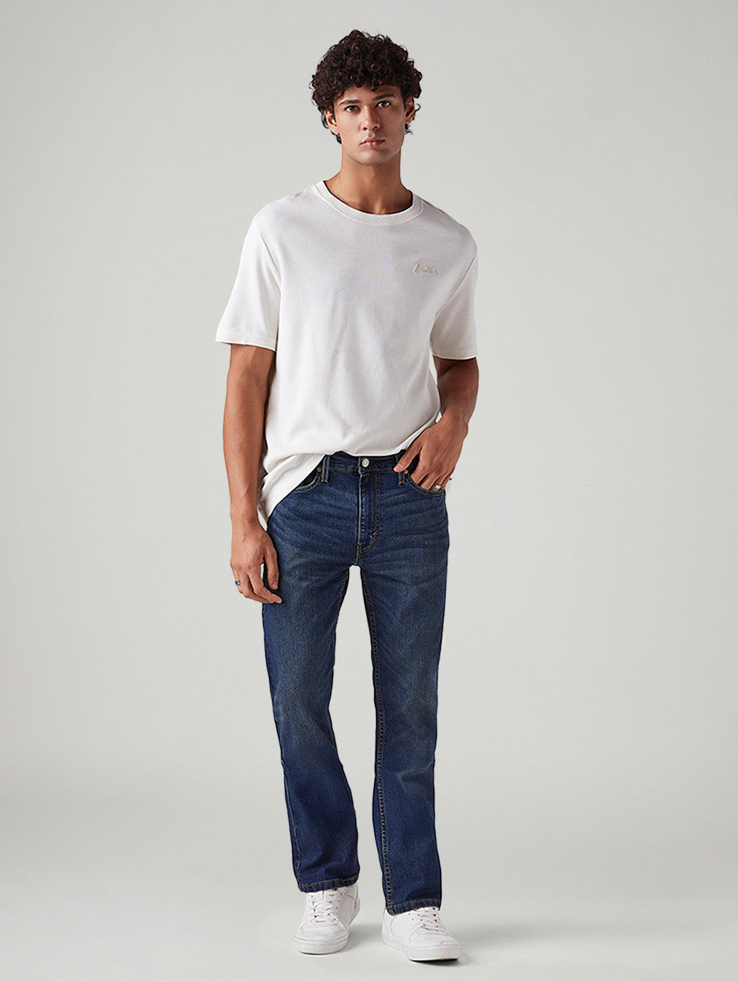 Men's 513 Blue Slim Straight Fit Mid Rise Tinted Jeans