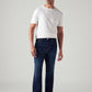 Men's 513 Dark Blue Slim Straight Fit Mid Rise Jeans - Front View