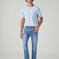 Men's 513 Light Blue Slim Straight Fit Mid Rise Jeans - Styleshot View