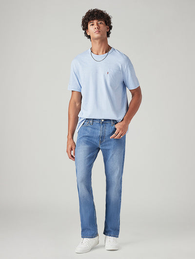 levi's Men's 513 Light Blue Slim Straight Fit Mid Rise Jeans-picture-17