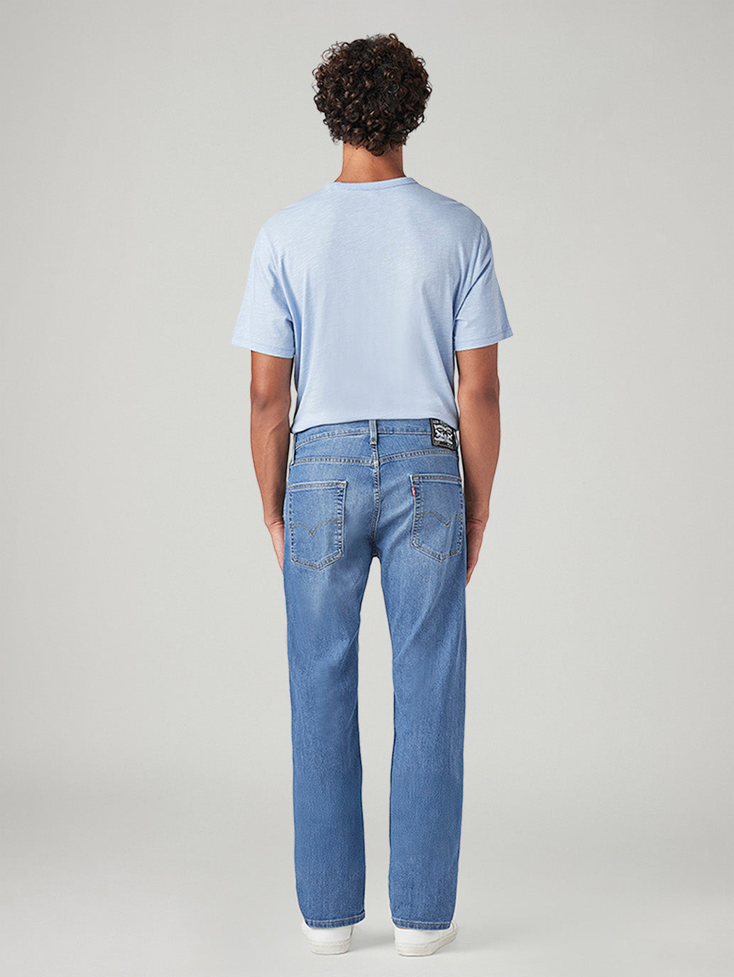 Men's 513 Light Blue Slim Straight Fit Mid Rise Jeans - Back View