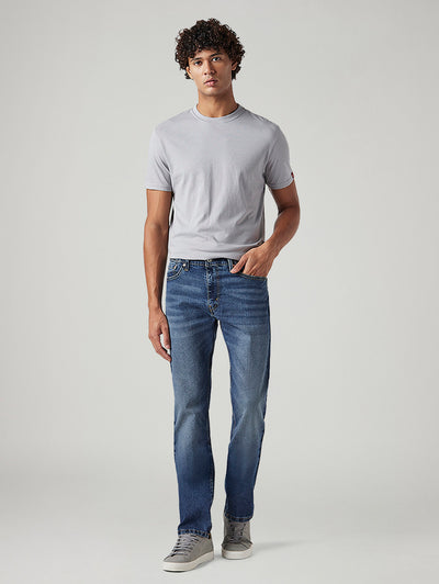 levi's Men's 513 Blue Slim Straight Fit Mid Rise Jeans-picture-19