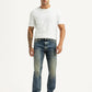Men's Tinted 513 Blue Slim Tapered Fit Mid Rise Jeans - Front View