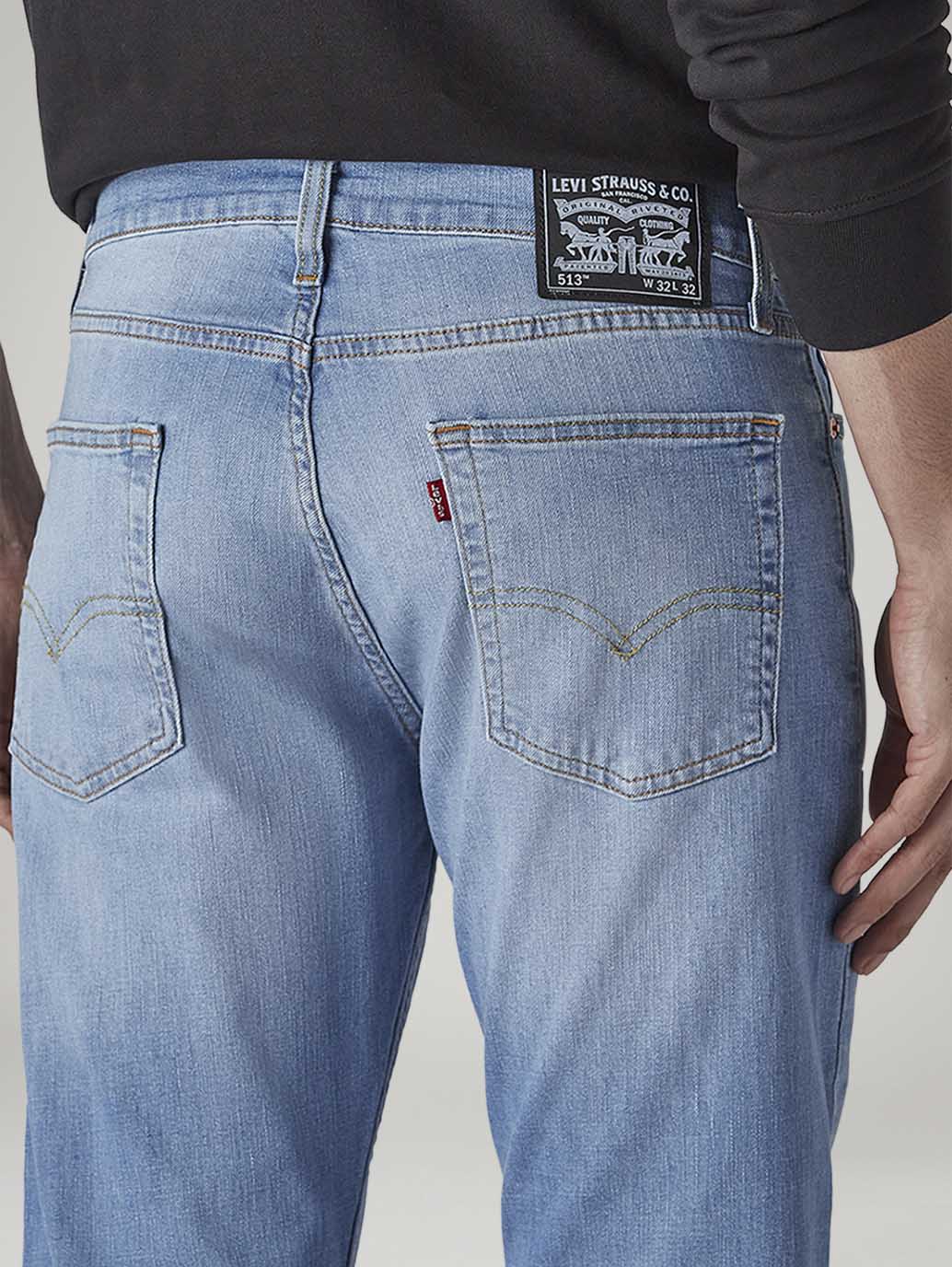Men's 513 Light Indigo Slim Straight Fit Mid Rise Jeans - 20 View