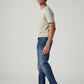 Men's 513 Blue Slim Straight Fit Mid Rise Jeans - Side View