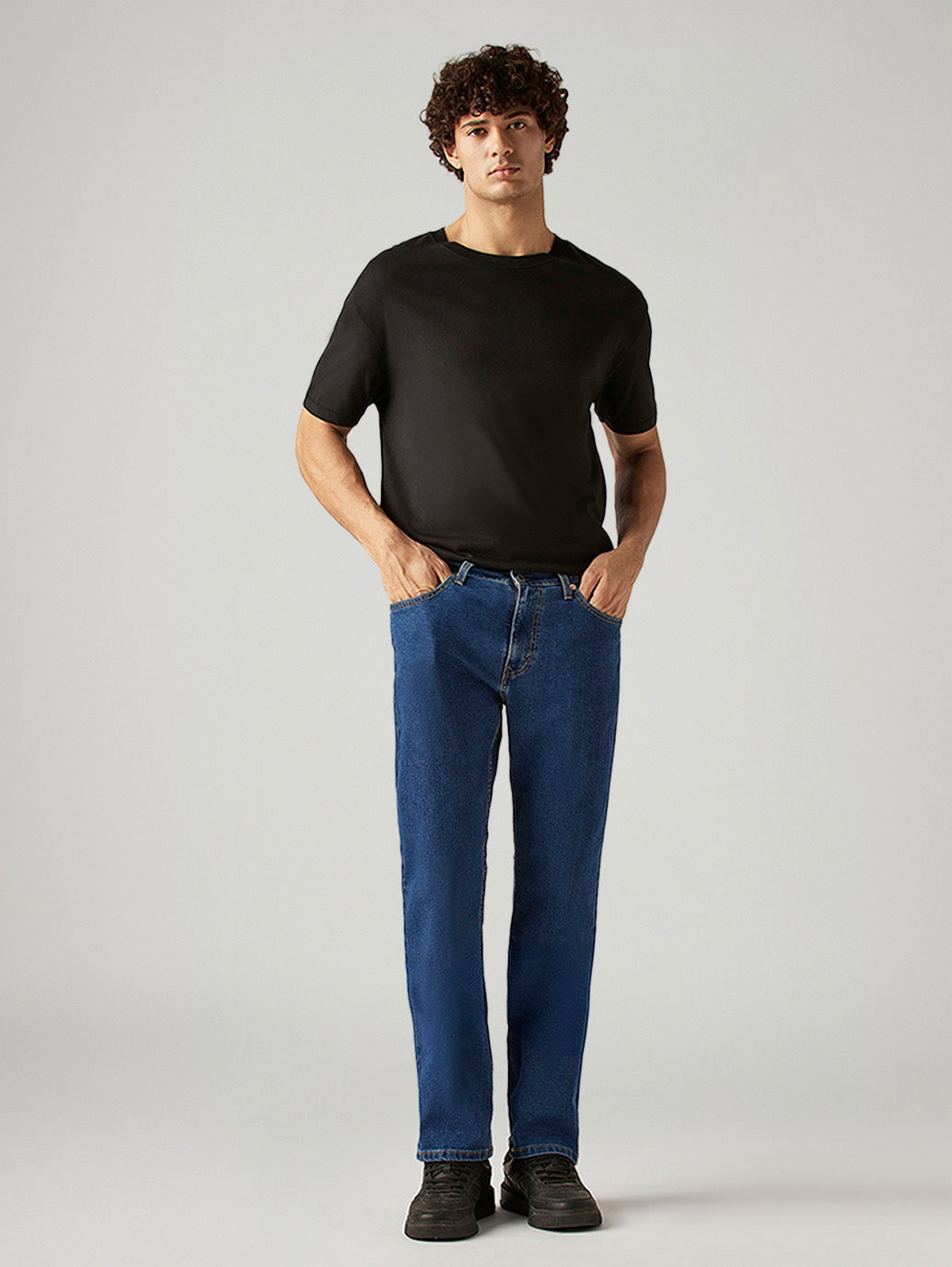 Men's 513 Blue Slim Straight Fit Mid Rise Jeans