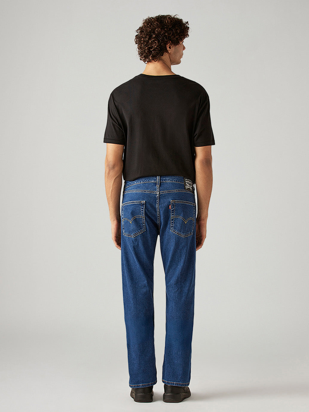 Men's 513 Blue Slim Straight Fit Mid Rise Jeans - Back View