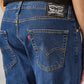 Men's 513 Blue Slim Straight Fit Mid Rise Jeans - Detail View