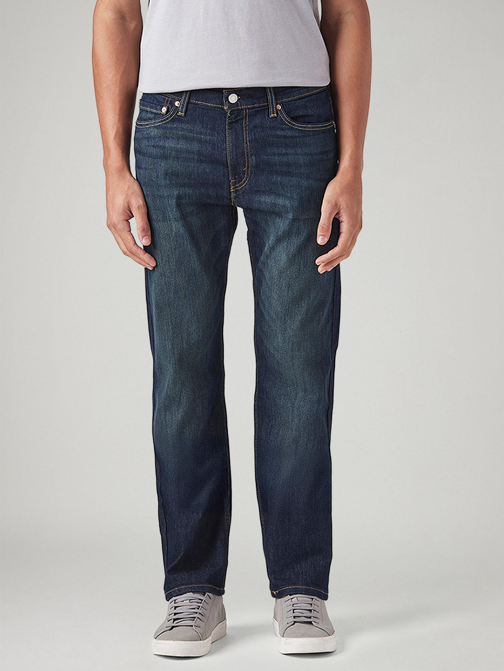 Men's 513 Dark Indigo Slim Straight Fit Mid Rise Tinted Jeans - Front View