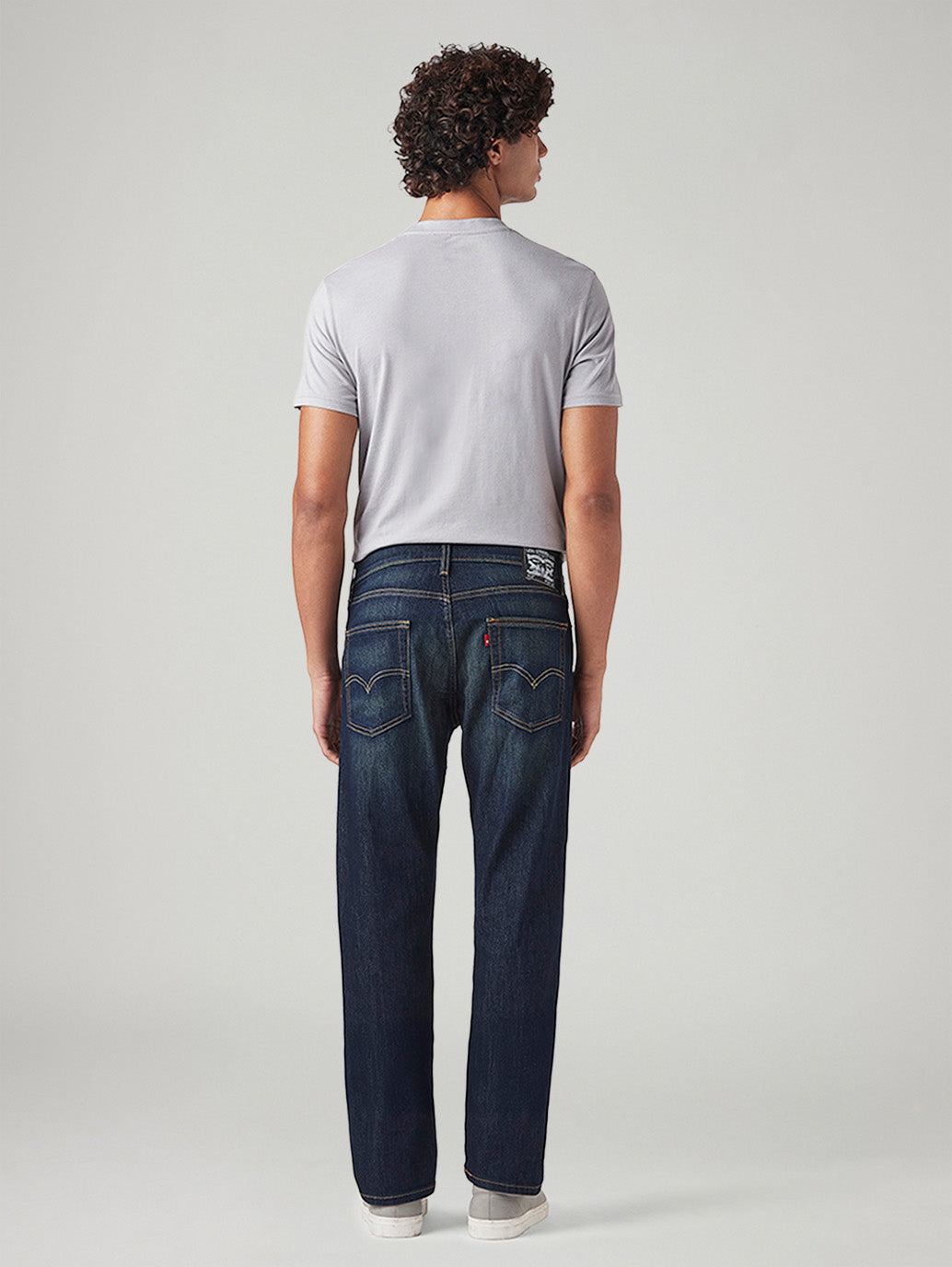 Men's 513 Dark Indigo Slim Straight Fit Mid Rise Tinted Jeans - Back View