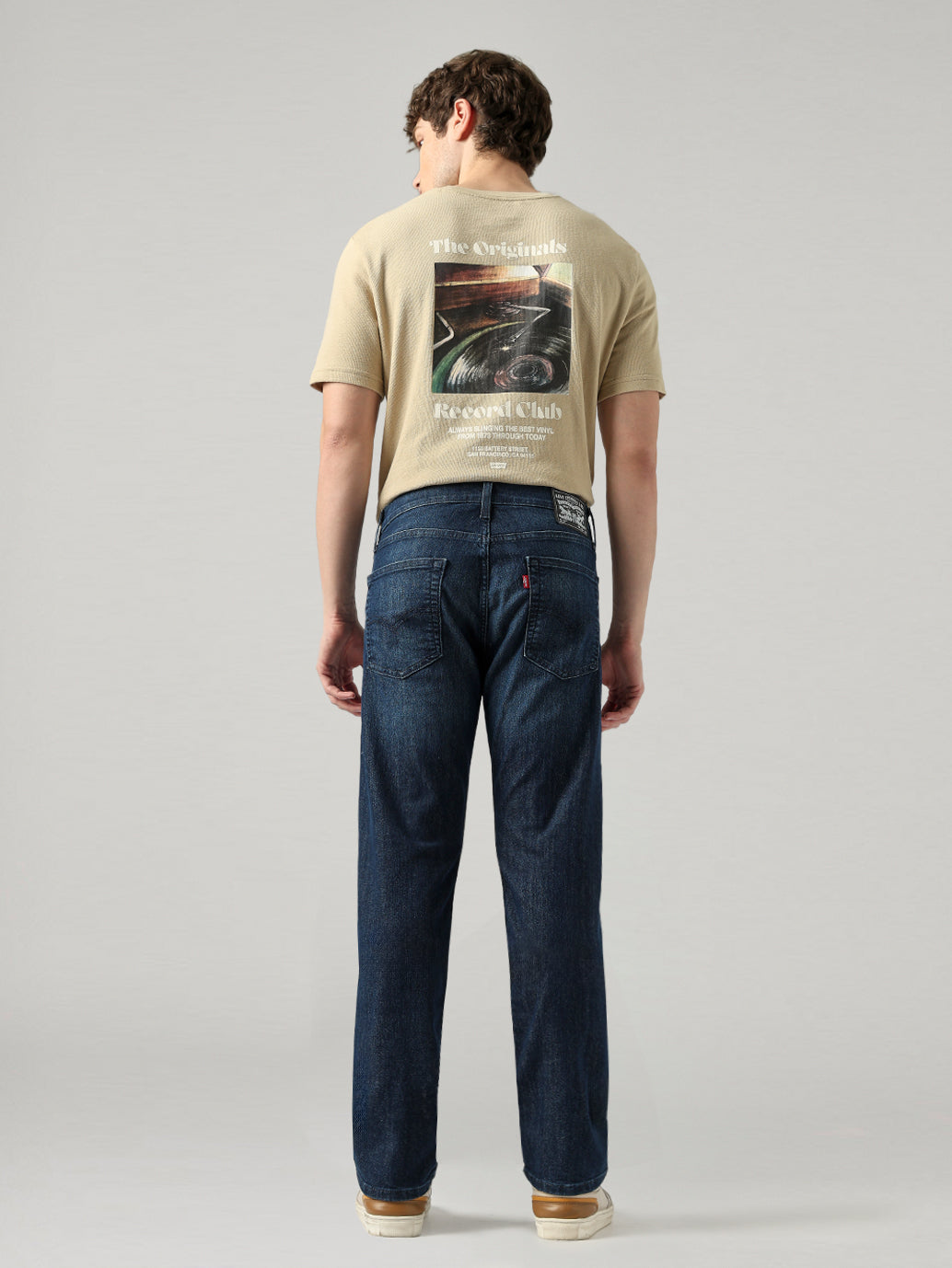 Men's 513 Dark Blue Slim Straight Fit Mid Rise Jeans - 03 View
