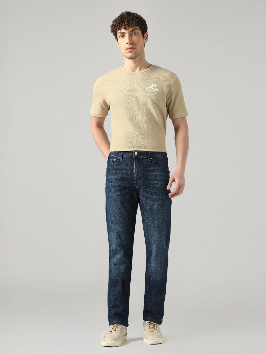 Men's 513 Dark Blue Slim Straight Fit Mid Rise Jeans - 05 View