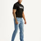 Men's 513 Light Blue Slim Tapered Fit Mid Rise Jeans - Side View