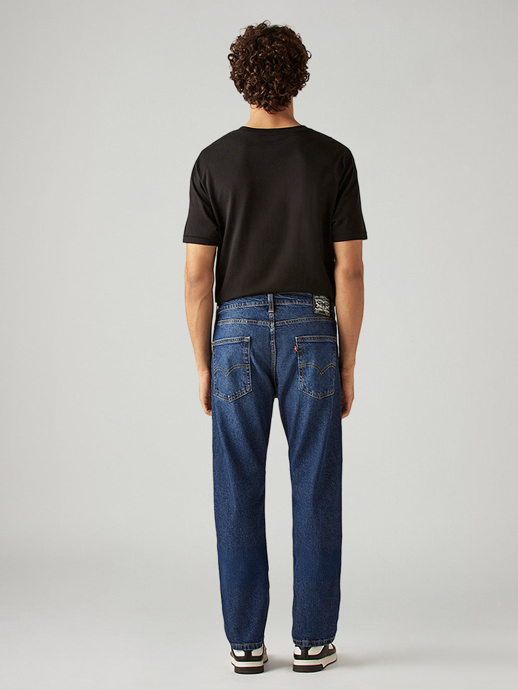 Men's 513 Blue Slim Straight Fit Mid Rise Jeans - Back View