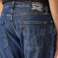 Men's 513 Blue Slim Straight Fit Mid Rise Jeans - Detail View