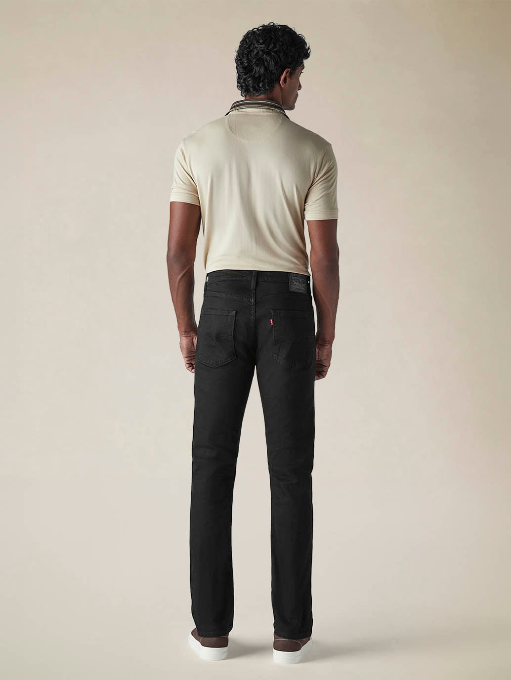 Mens 513 Mid Rise Slim Straight Fit Cotton Stretch Blend Jeans - Back View