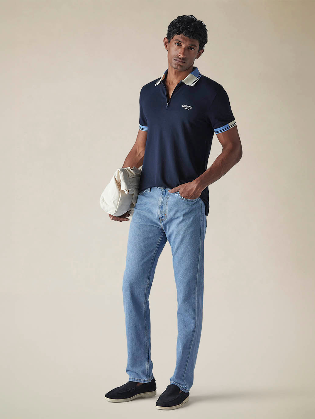 Mens 513 Mid Rise Slim Straight Fit Cotton Stretch Blend Jeans - Styleshot View
