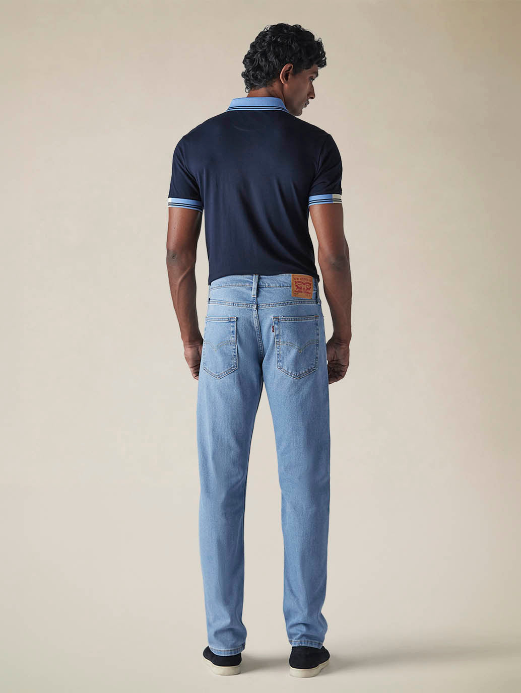 Mens 513 Mid Rise Slim Straight Fit Cotton Stretch Blend Jeans - Back View