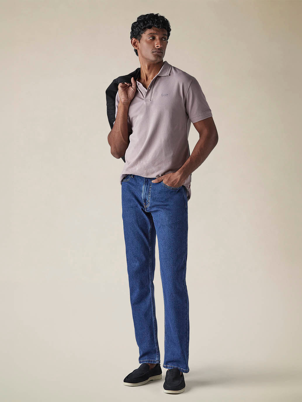 Mens 513 Mid Rise Slim Straight Fit Cotton Stretch Blend Jeans - Styleshot View