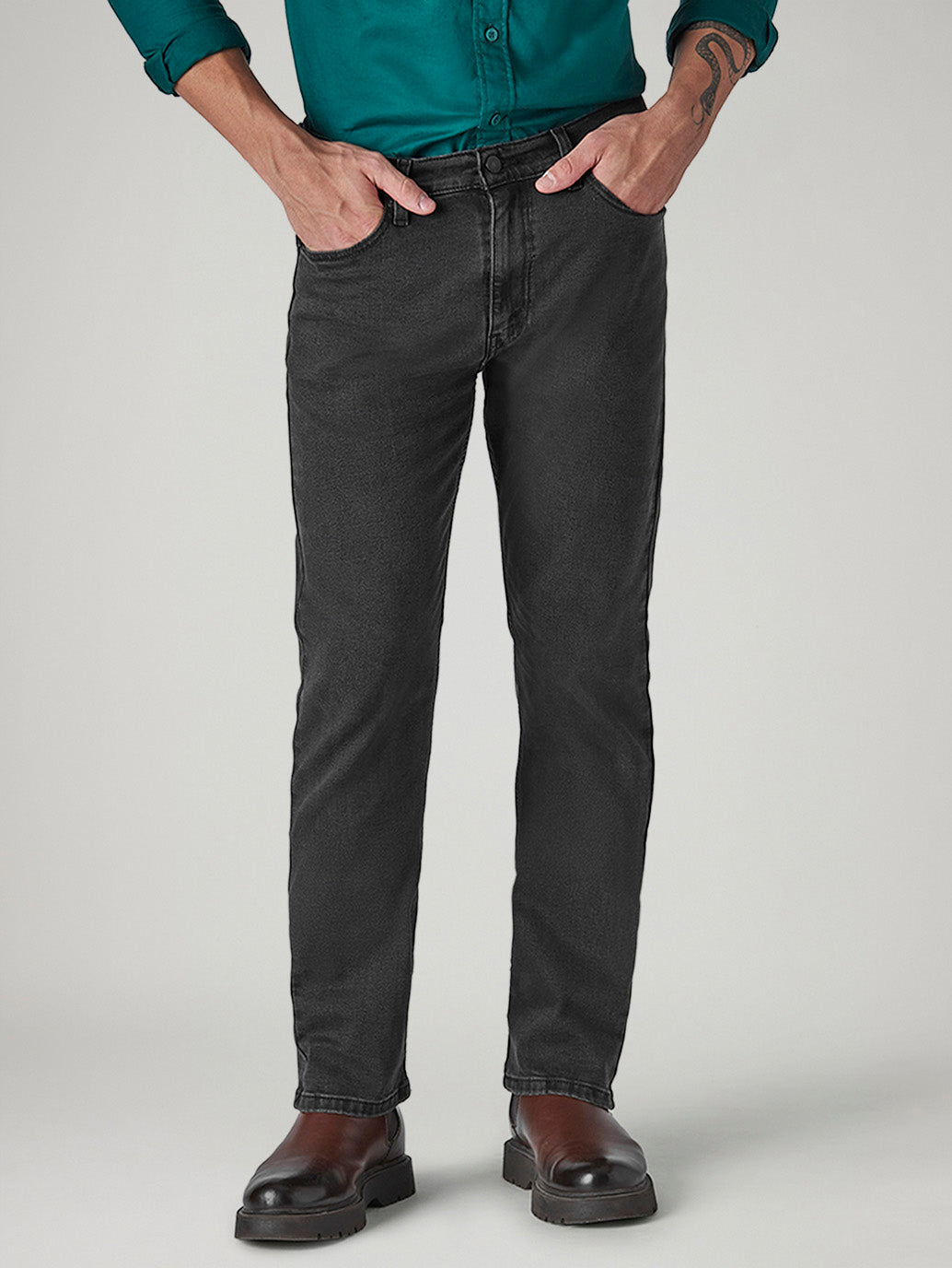 Men's 513 Mid Rise Slim Straight Fit Cotton Stretch Blend Jeans - Front View