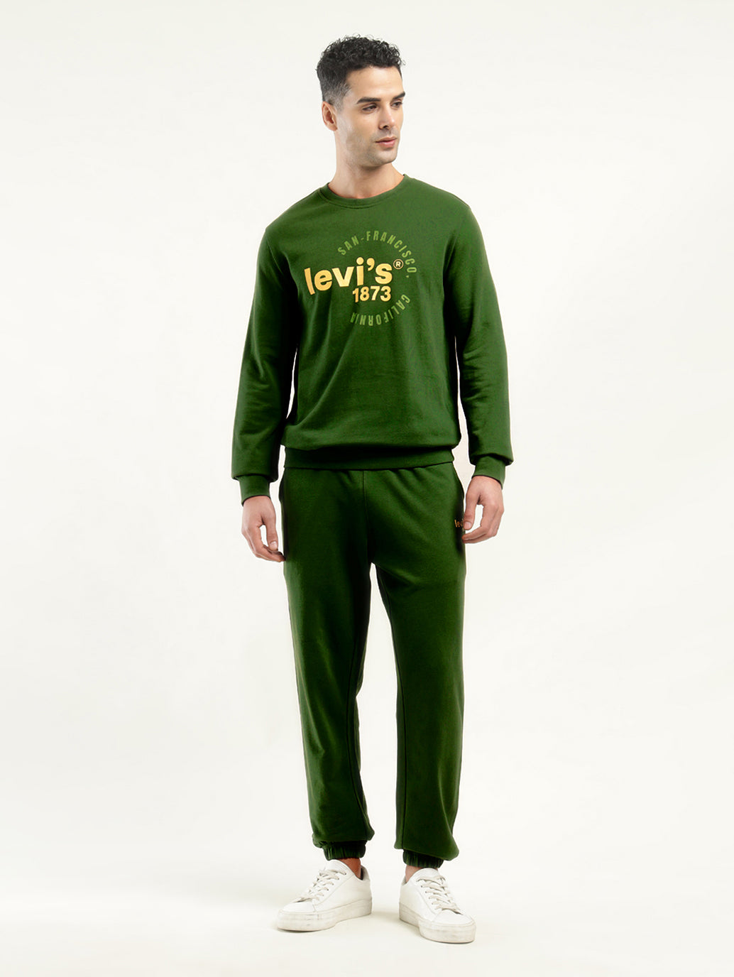 Men's Graphic Print Green Co-ord Set