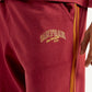 Men's Typography Maroon Crew Neck Co-Ord Set - Detail View