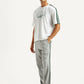 Men's Typography White Crew Neck Co-Ord Set - Side View