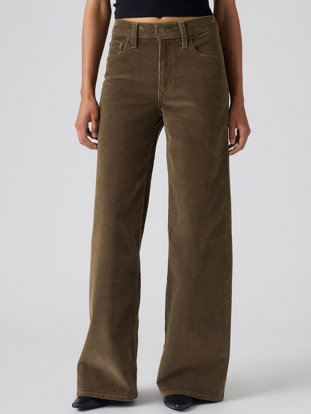 Levi's® Women's Corduroy 728 High Rise Wide-Leg Pants - Front View