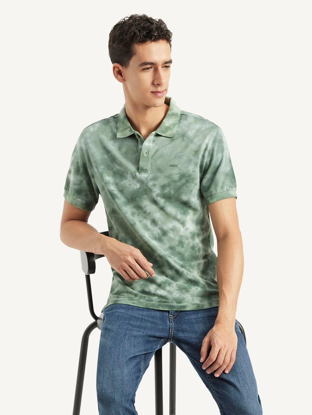 Men's Abstract Dyed Slim Fit Polo T-shirt - ea9d5919-1879-47a0-904c-22365b214f62 View