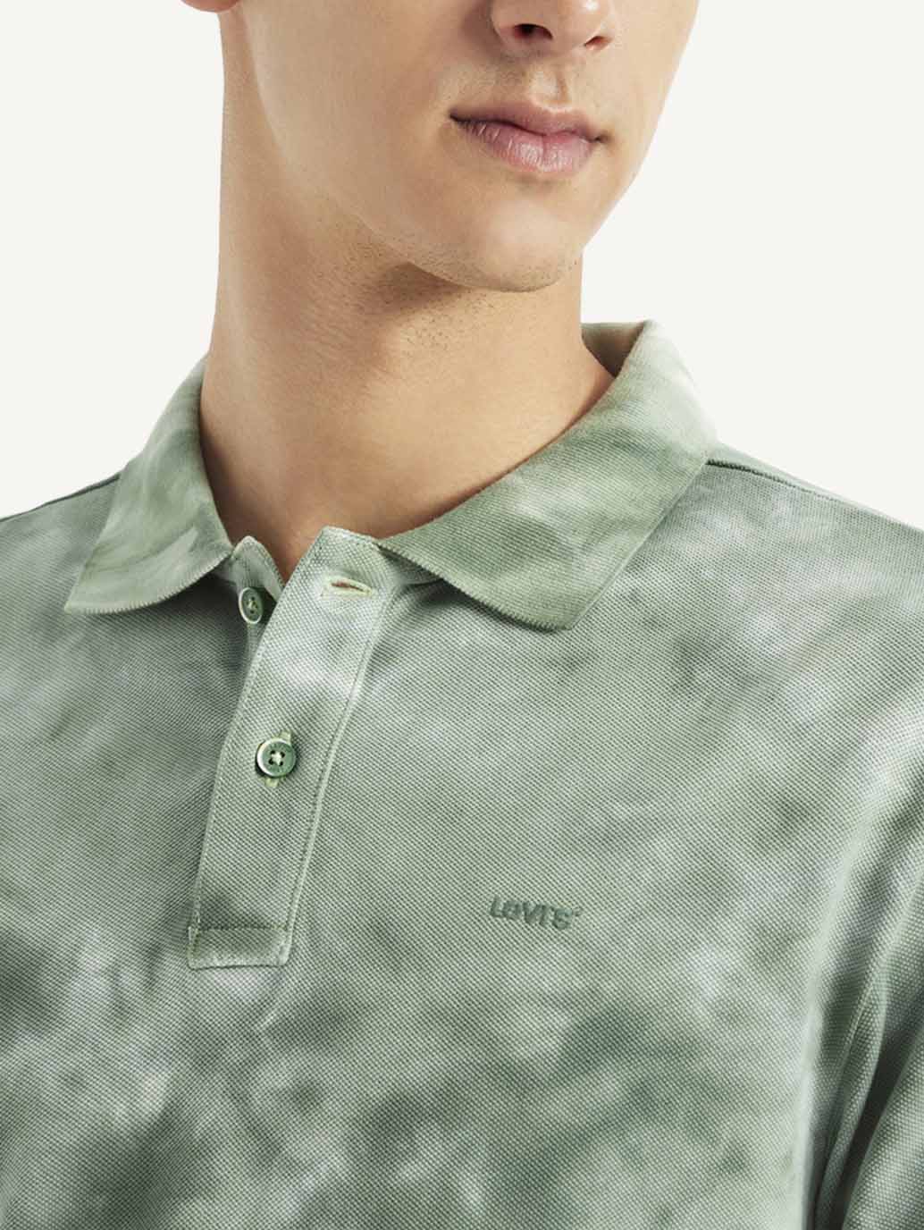 Men's Abstract Dyed Slim Fit Polo T-shirt - a6bda566-59e9-4303-a6da-7c5788629d1a View