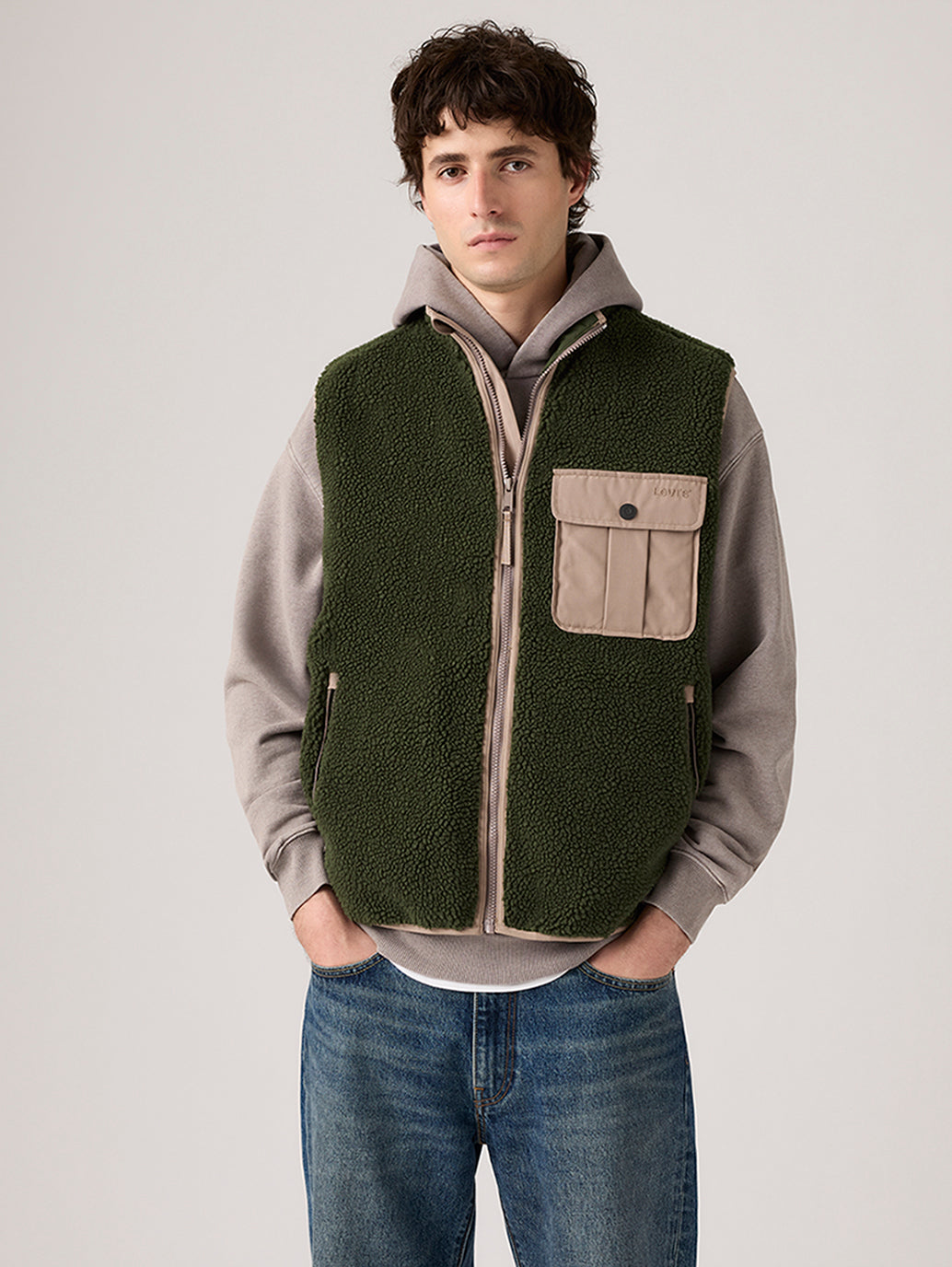 Men's Joonie Sherpa Vest - Front View