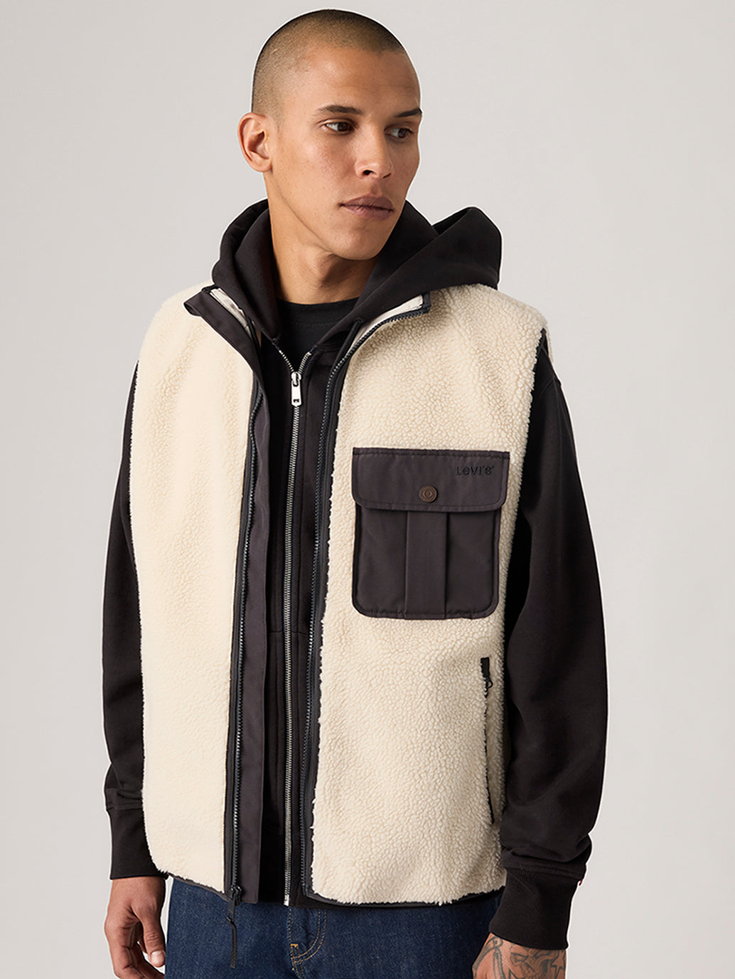Men's Joonie Sherpa Vest - Side View