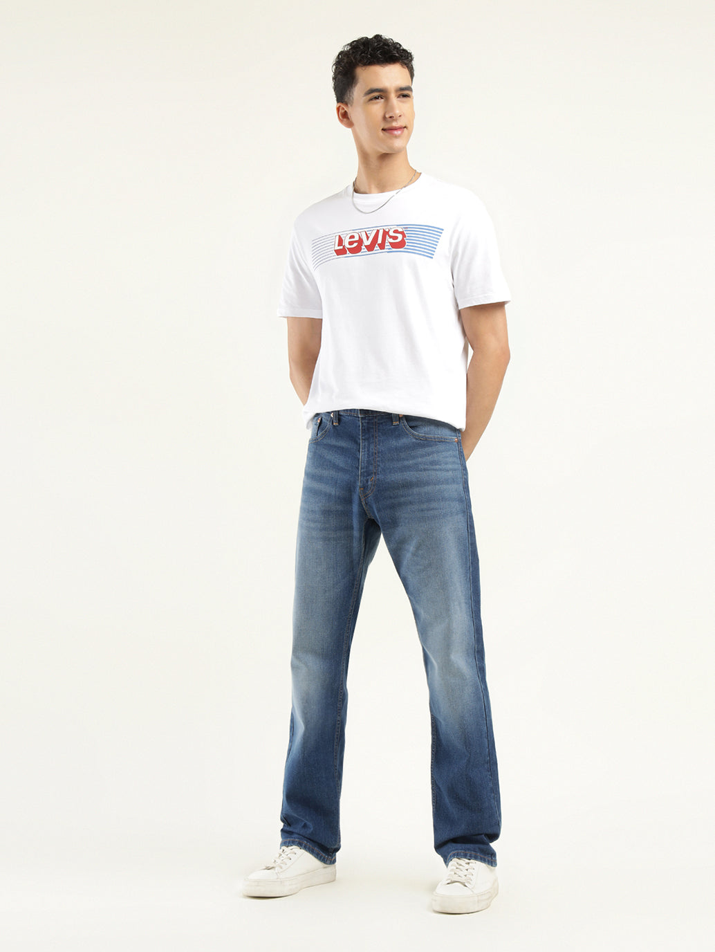 Men's 550 Blue Loose Fit Mid Rise Jeans