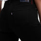 Women's Mid Rise Flared Black Jeans