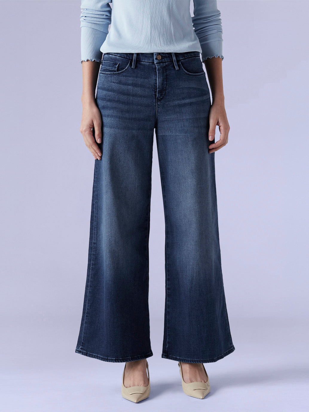 Women's 318 Dark Indigo Wide Leg Fit Mid Rise Redloop Jeans - 8b9771d5-334b-4bbc-8e50-1d2d86334eea View
