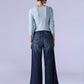 Women's 318 Dark Indigo Wide Leg Fit Mid Rise Redloop Jeans - 3832960f-3985-4d03-8a27-e4ca0e817d93 View
