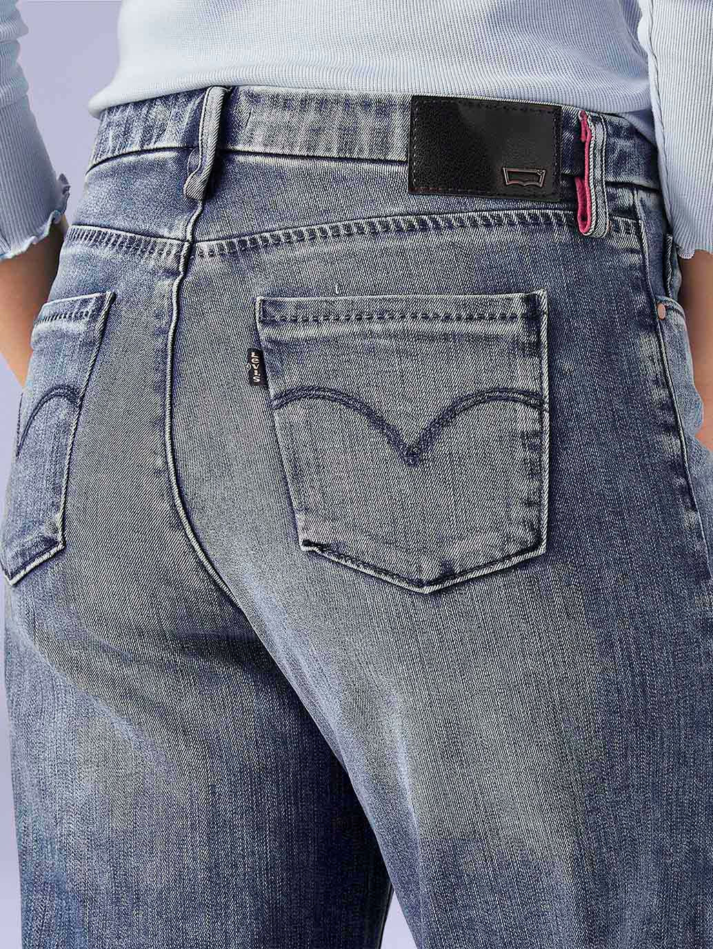 Women's 318 Dark Indigo Shaping Wide Leg Fit Mid Rise Redloop Jeans - 099bf129-cbc5-4401-8054-2486a083ea21 View