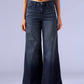 Women's 318 Dark Indigo Shaping Wide Leg Fit Mid Rise Redloop Jeans - 54c3ddff-67b9-48ca-84a0-955297e25a7e View