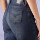 Women's 318 Dark Indigo Shaping Wide Leg Fit Mid Rise Redloop Jeans - 994a445c-e7fd-4565-aa29-ddb8120a4c96 View
