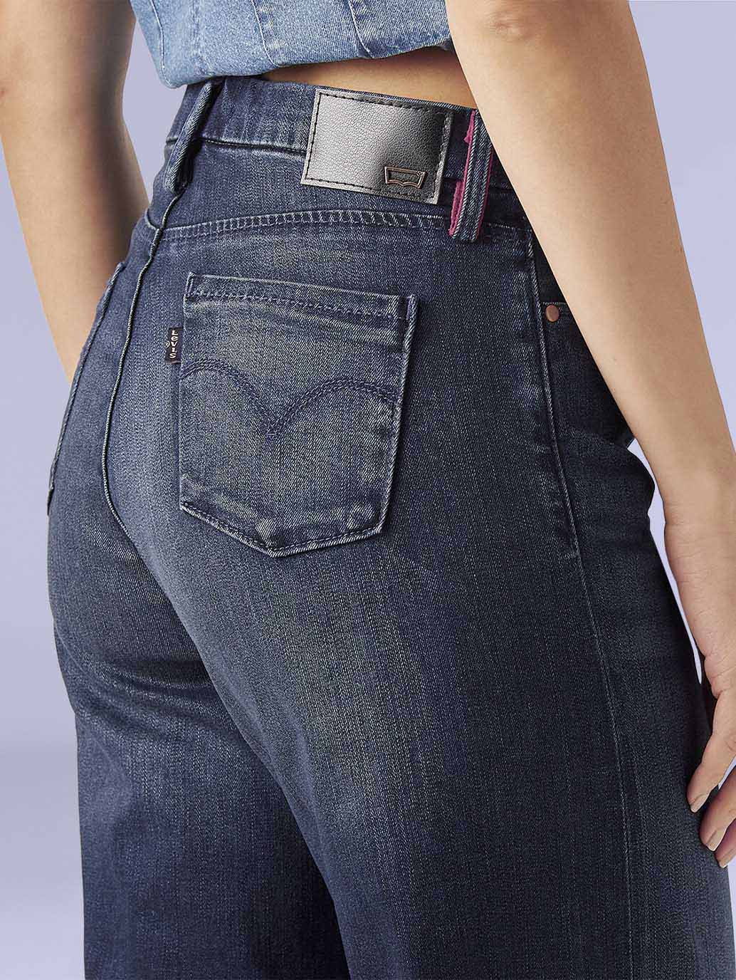 Women's 318 Dark Indigo Shaping Wide Leg Fit Mid Rise Redloop Jeans - 994a445c-e7fd-4565-aa29-ddb8120a4c96 View