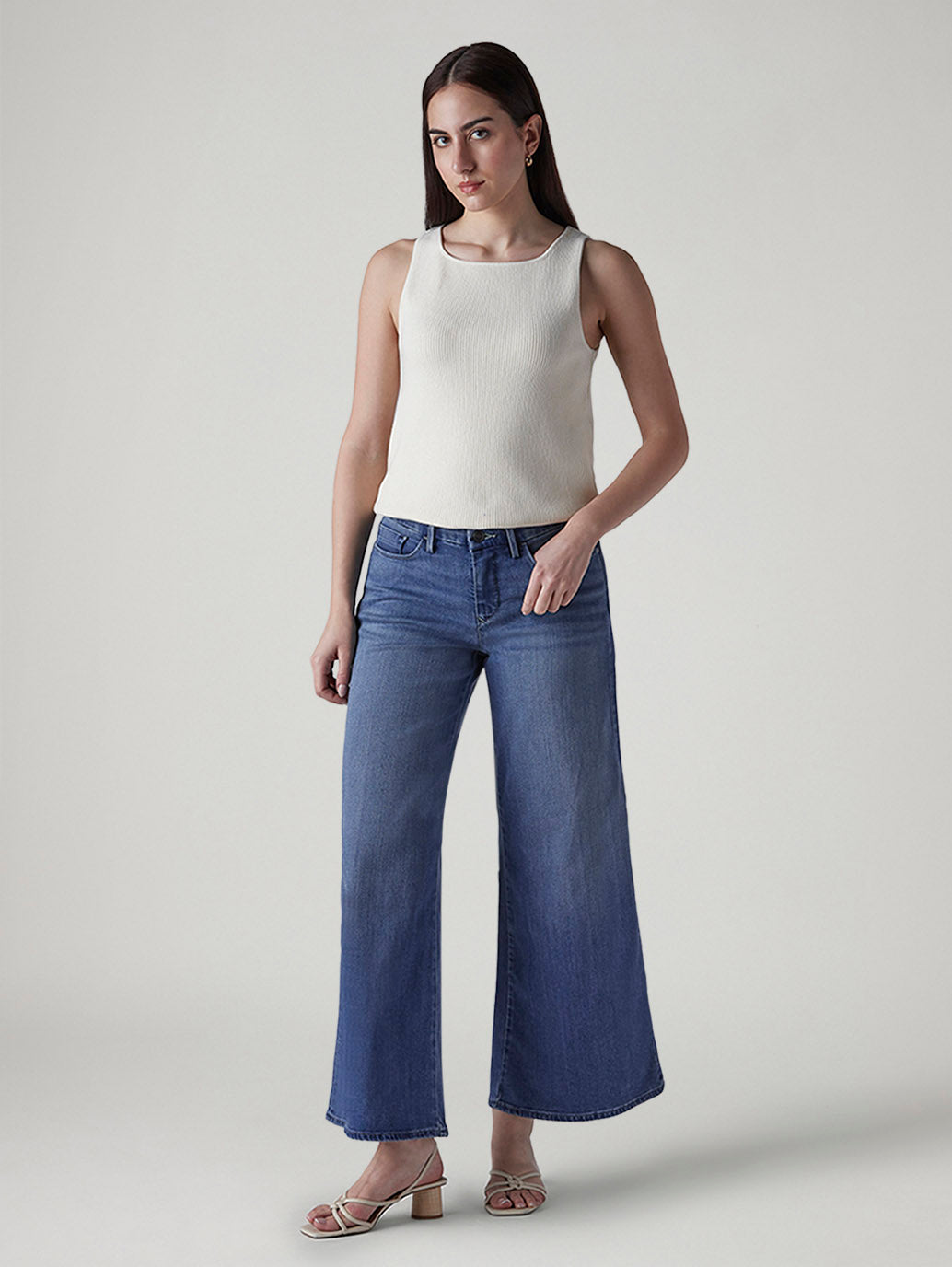 Women's 318 Shaping Wide Leg Fit Mid Rise Redloop Jeans