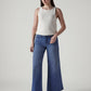 Women's 318 Shaping Wide Leg Fit Mid Rise Redloop Jeans - Logo View