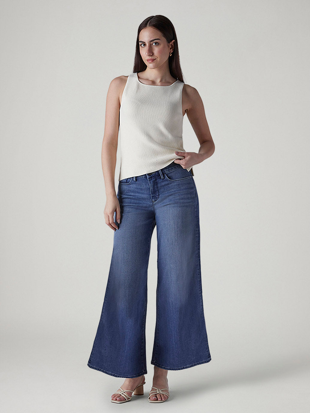 Women's 318 Shaping Wide Leg Fit Mid Rise Redloop Jeans - 20 View