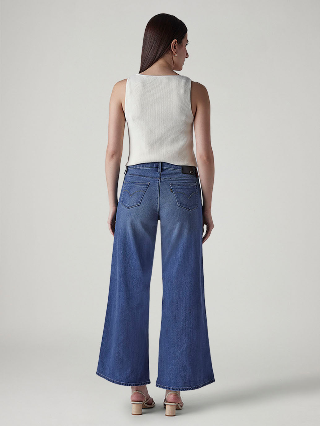 Women's 318 Shaping Wide Leg Fit Mid Rise Redloop Jeans - 20 View